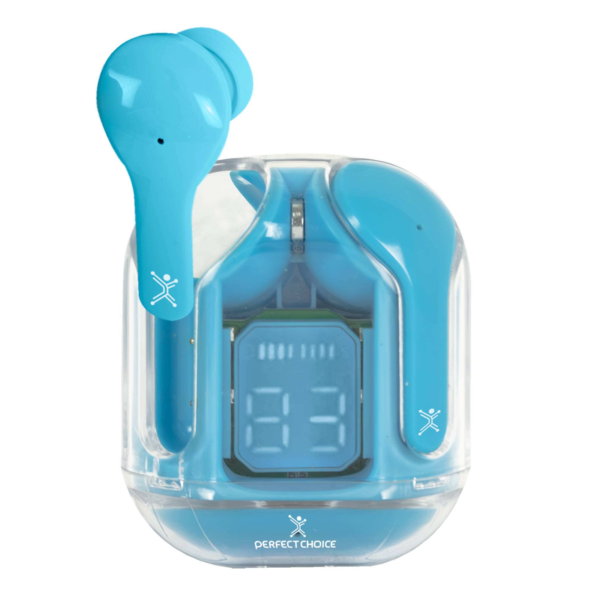 Audífonos TWS Transparentes ClearBeat Azul PC-117032 - Audífonos TWS Transparentes ClearBeat Azul PC-117032 -